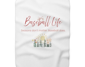 Baseball Life Sherpa Fleece Blanket: Cozy Comfort Throw