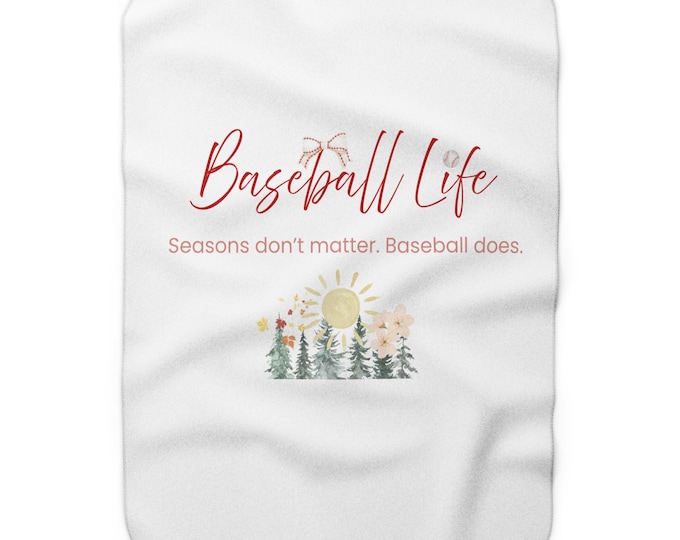 Baseball Life Sherpa Fleece Blanket: Cozy Comfort Throw