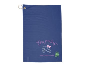 Funny Golf Towel: 'Bless Your Heart' Microfiber Golf Accessory
