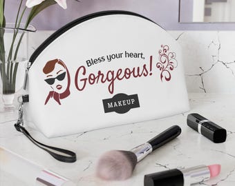 Chic Makeup Bag with Motivational Quote, Perfect for Beauty Lovers, Birthday Gift, Travel Accessory, Everyday Use