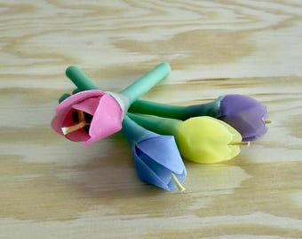 Tulip Birthday Candles set of 4