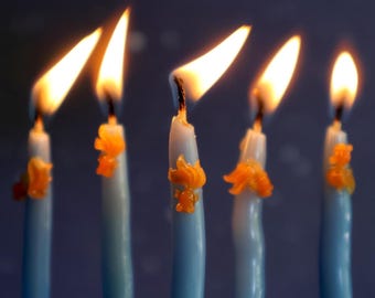 Little Fishy Birthday Candles (Set of 5) - Goldfish Candlestick Cake Topper