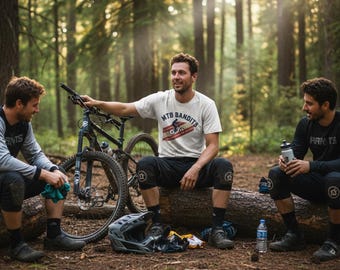 Mountain Bike Bandits T-Shirt | Adventure Tee for Riders Who Live to Shred (Mens Logo)
