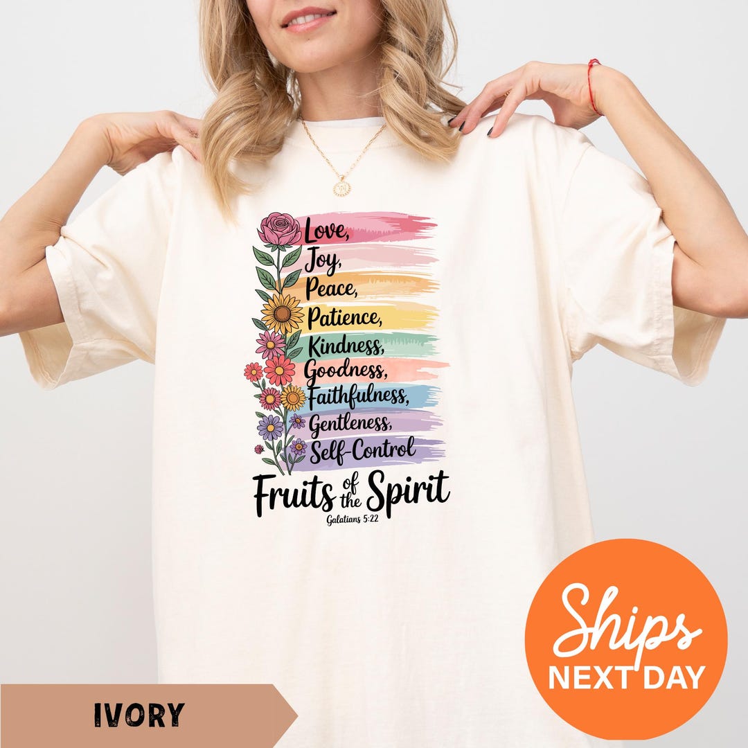 Fruit of the Spirit Shirt: Floral Bible Verse Christian Tee - Etsy
