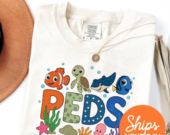 Peds Nurse Comfort Colors® Tee, Pediatric Nemo Shirt
