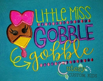 Turkey Shirt, Little Miss Gobble