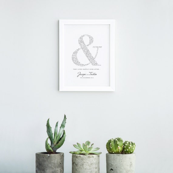 PRINTABLE Valentines Day Gift. Wedding Vows Keepsake Print - Happily Ever After Il_570xn