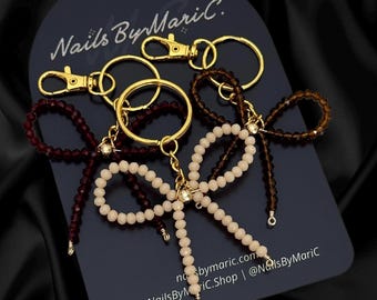 Beaded Bow Keychain