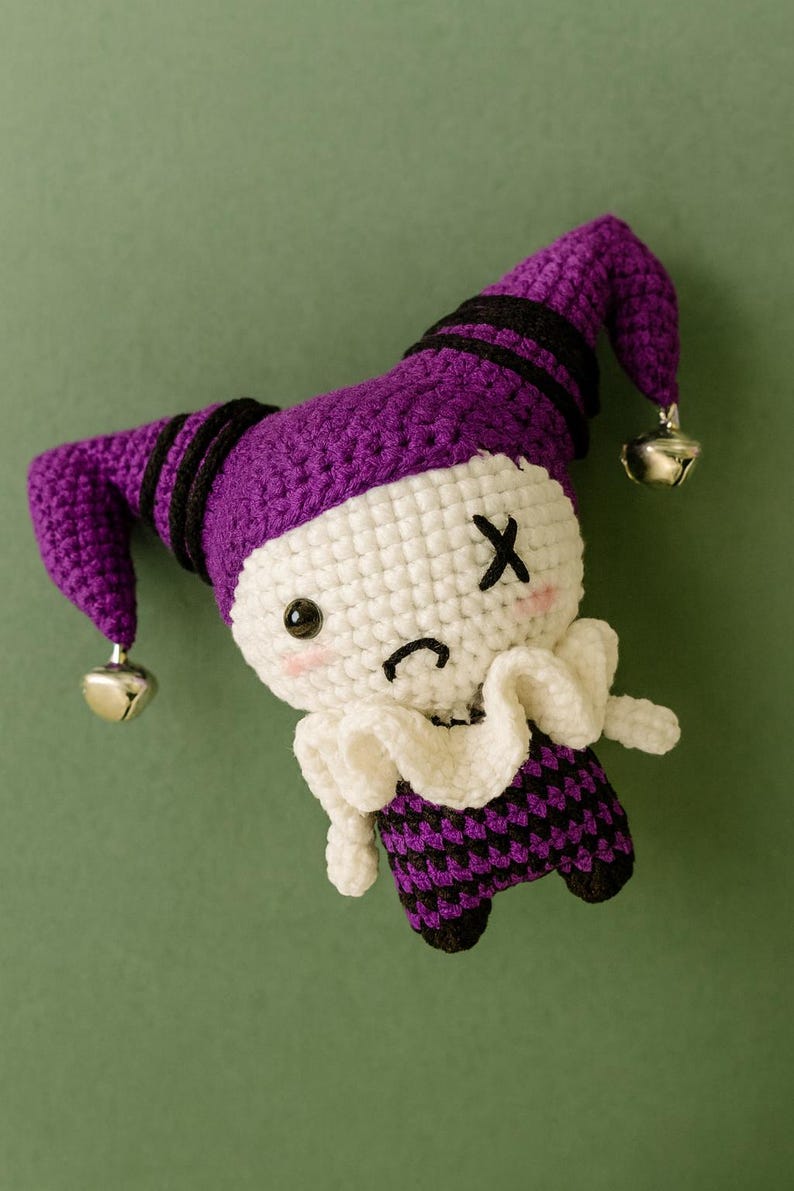 The Jester Pattern – Crochet Amigurumi PDF Tutorial, Funny Halloween ...