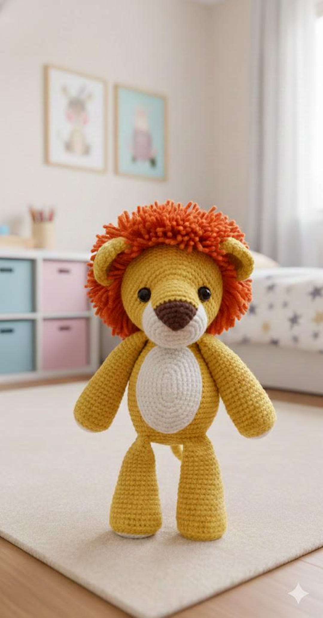 Lion Amigurumi Crochet Pattern PDF | Cute Safari Lion Plush Tutorial ...
