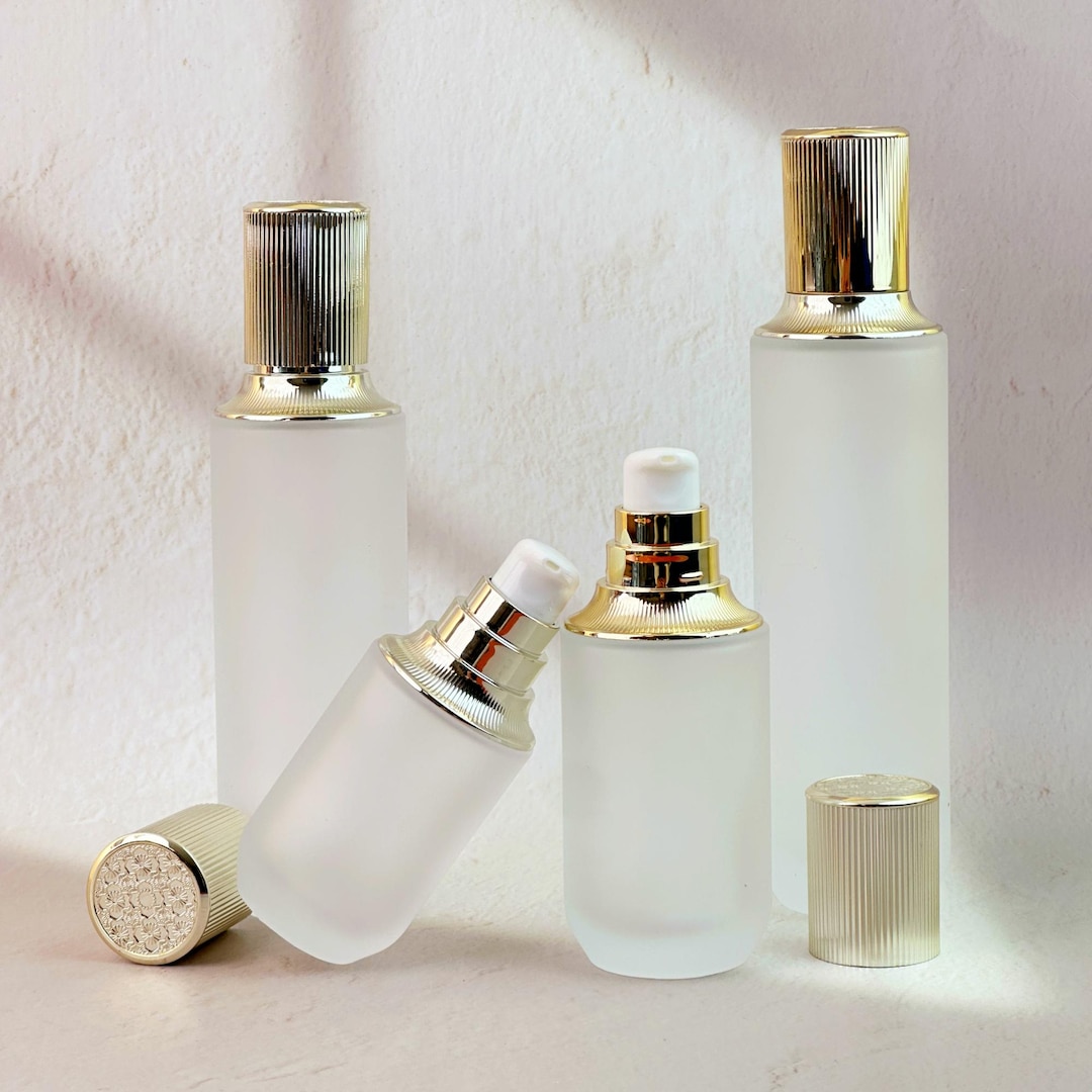 Empty Frosted Glass Lotion Pump Bottle Refillable Skincare Pump Bottle empty-frosted-glass-lotion-pump-bottle-refillable-skincare-pump-bottle