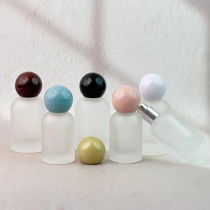 30ml 50ml Refillable Glass Perfume Bottle, Frosted Fine Mist Bottles, Reusable Containers for Fragrance, Toner & Aromatherapy