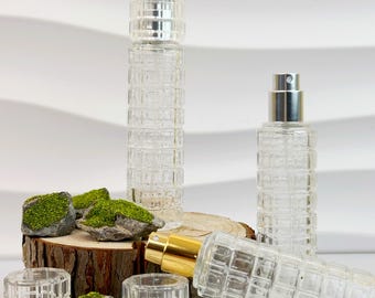 30ml Clear Glass Perfume Spray Bottles, 1oz Refillable Fine Mist Containers for Perfume & Essential Oils, Travel - Friendly