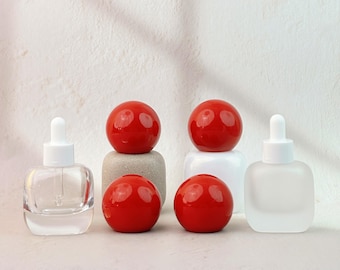 Flacons pipettes en verre de 30 ml, flacons compte-gouttes d'huiles essentielles pour parfums et aromathérapie à faire soi-même, contenants de sérum de soin de la peau à faire soi-même, format voyage