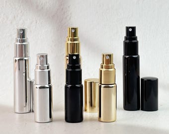 5ml/10ml Glass Perfume Atomizer Bottles, Refillable Travel Fragrance Spray Containers for Essential Oils, Perfume, Portable Scent Vials