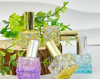 Luxury Glass Perfume Spray Bottles, Refillable Atomizer Bottles, Perfect for Storing Perfumes, Essential Oil Blends, Stylish Gift Option