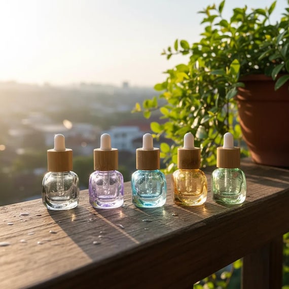 6ml Mini bunte Tropfglasflaschen Geeignet zum Befüllen von Gesichts- / Haarpflege ätherische Öle Ideal für die Körperpflege und die Schönheitsgebrauch