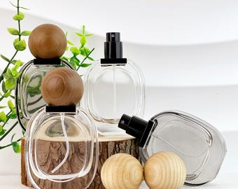 Glass Perfume Spray Bottle, Travel Size cosmetic spray bottle with Pump, Refillable for toner & Essential Oils, Perfect Gift for Gifting