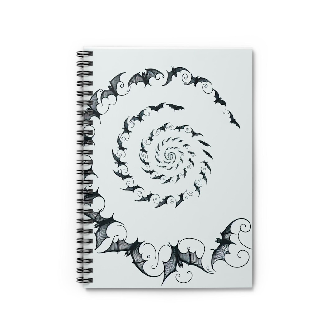 Bat Notebook Gothic Bat Spiral Notebook – Aesthetic Halloween Journal - Etsy