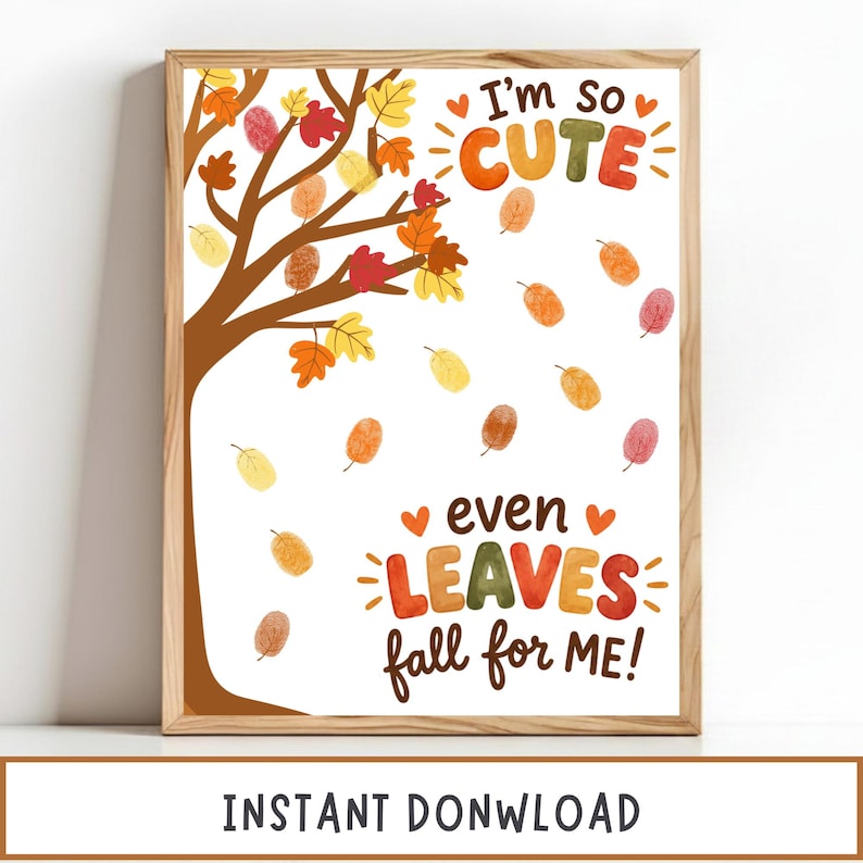 Fall Handprint Craft Printable, Autumn Kids Keepsake Printable, Leaves ...