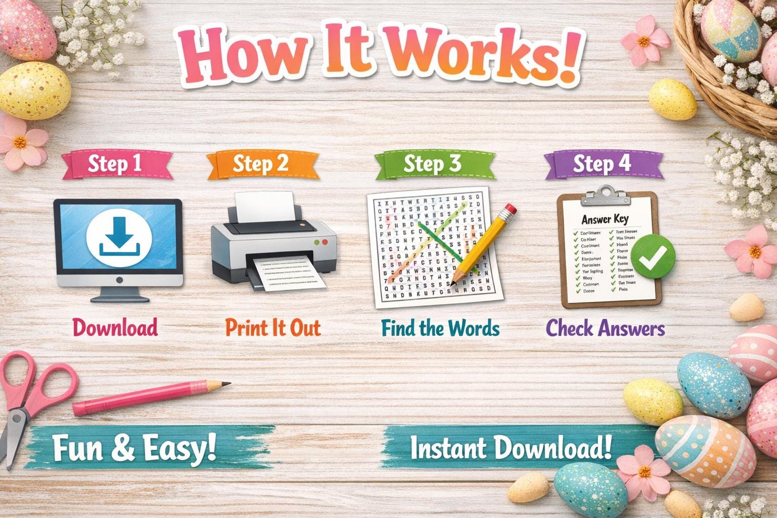 Easter Bible Word Search Puzzle | Christian Printable Activity (digital ...