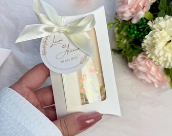 Wedding Aroma Sachet Favor, Personalized Scented Wax Gift for Guests
