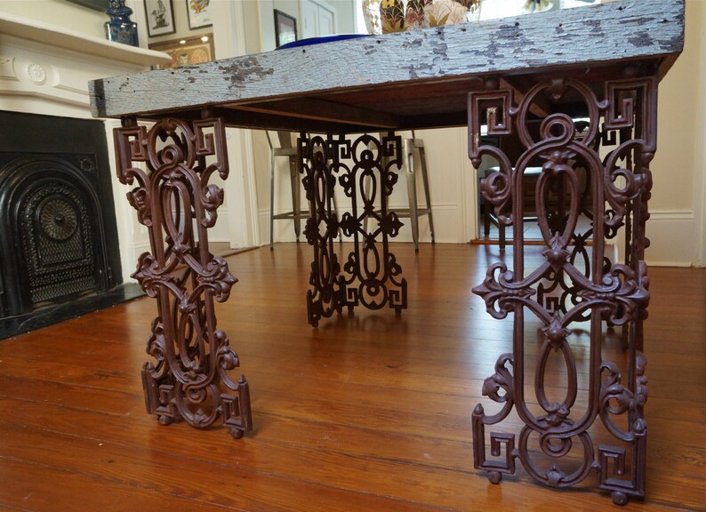 New Orleans Dining Room Table Made From Reclaimed Wood and Etsy