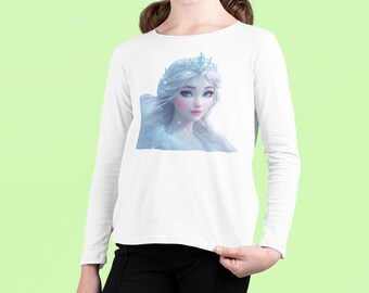 Ice Princess Langarmshirt für Mädchen - Snow Fairy Queen Top