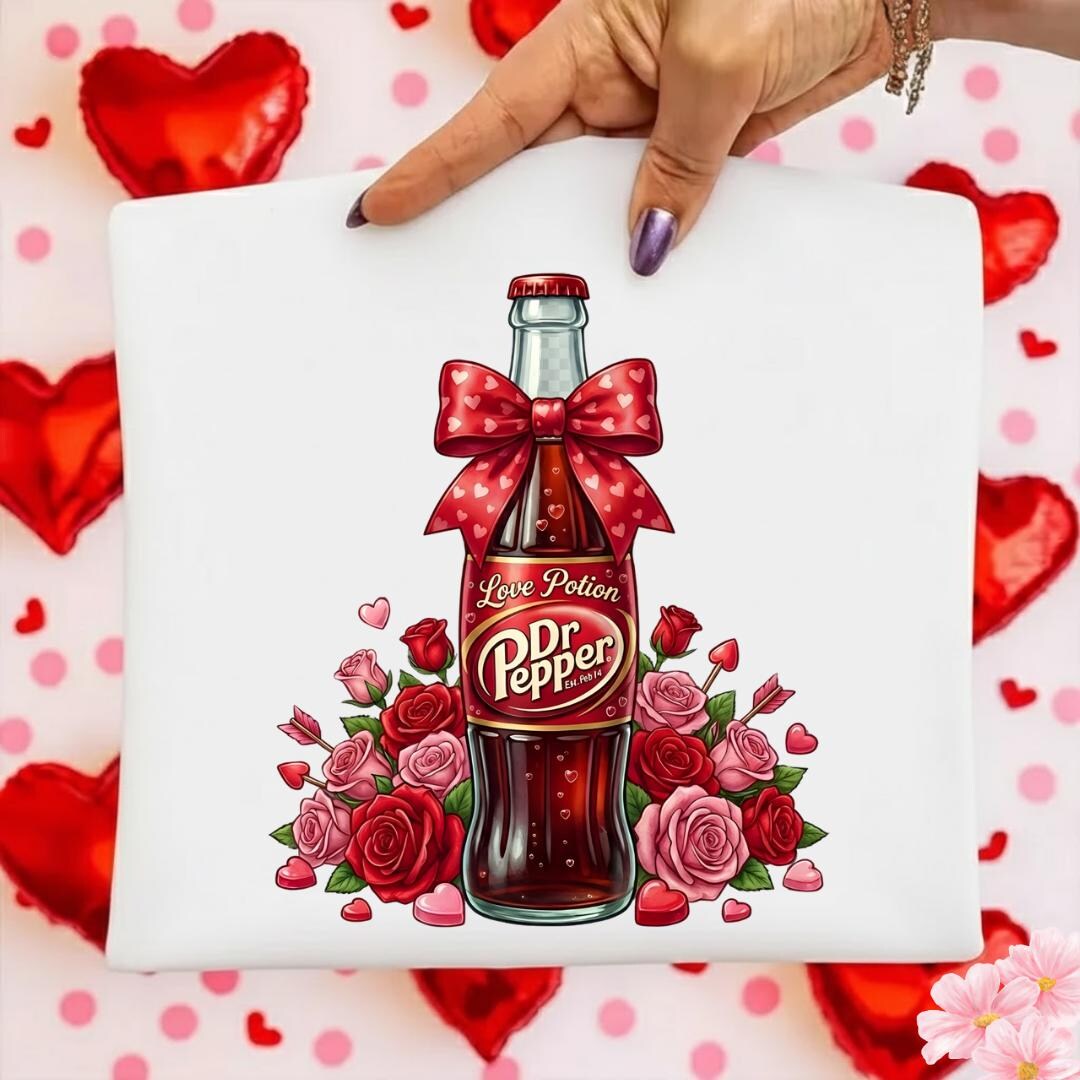 Dr Pepper Valentine SVG | Rose Soda Bottle Design, Cricut File (PNG ...