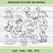Dinosaur PNG Bundle | Cute Dino Clipart Set | SVG PNG Files for Kids ...
