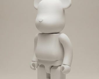 Große Bearbrick-Figur zum Bemalen, 70 cm – 3D-gedrucktes Kunstspielzeug, unbemalte Leinwand im Bearbrick-Stil, DIY-Designerspielzeug, individuelles Kunstprojekt
