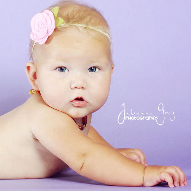 Large Felt Flower Headband for Baby Lavender Flower Headband Etsy