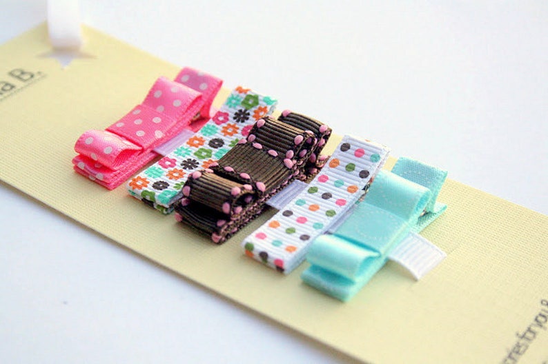 Set of 5 Mini Hair Clips for Baby Girls Hair Clip Infant Etsy