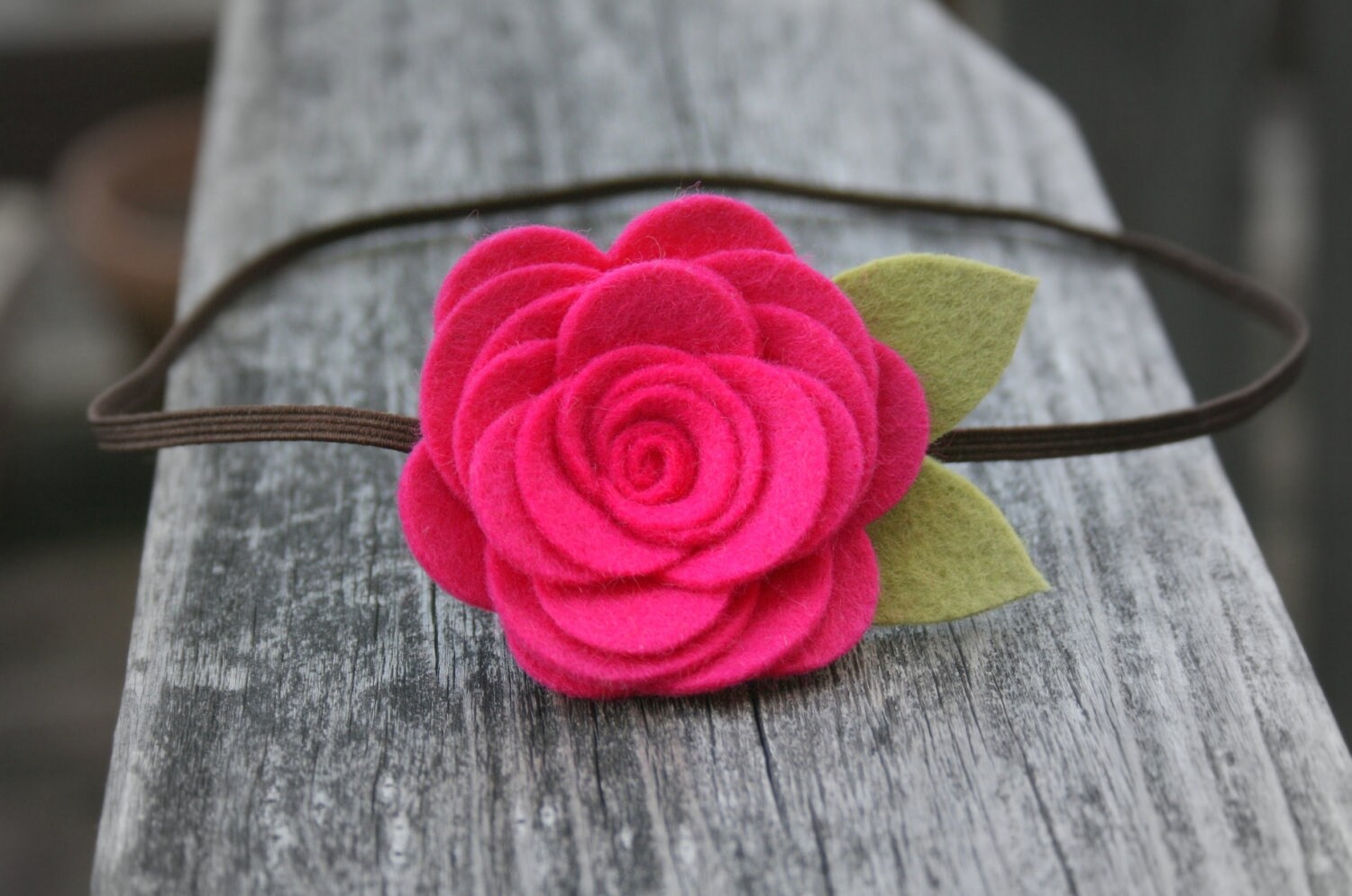 Baby Flower Headband Fuchsia Flower Headband Baby Newborn Etsy