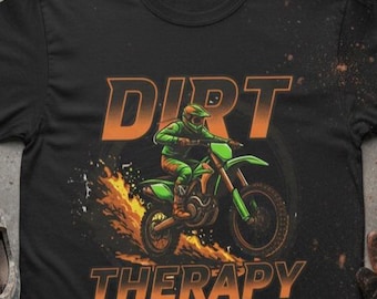 Dirt Therapy T-Shirt, Motocross Rider Tee