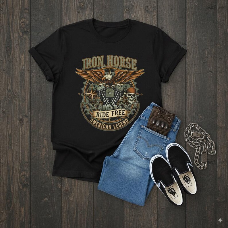 Motorcycle Enthusiast T-Shirt, Vintage Biker Tee, Motorcycle Gifts image 7