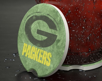 Posavasos de piedra de jabón de los Green Bay Packers – Regalo para fanáticos de la NFL