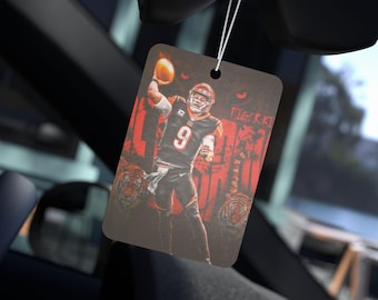 Aromatizador de carro Joe Burrow Bengals: Presente esportivo da NFL