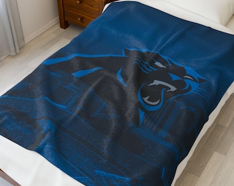 Carolina Panthers Plush Blanket - Soft Decorative Throw