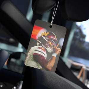 Jayden Daniels Commanders Car Air Freshener: NFL Sports Fan Gift