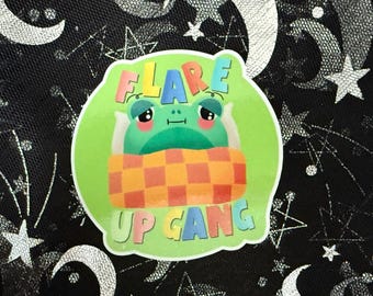 Flare Up Gang Sticker | Chronic Illness, Chronic Pain, Spoonie Sticker, Invisible Illness, Disability Awareness, Laptop, Kindle, Journal