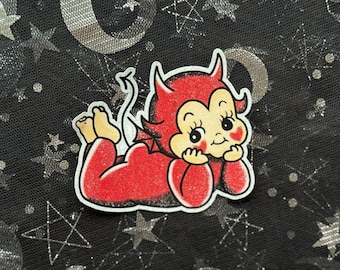 Kewpie Go to Church or the Devil Will Get You Alabama Bumper