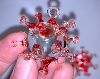 Blown Glass Corona/COVID Virus Ornament