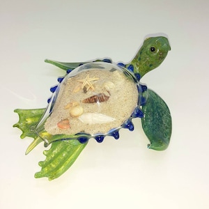 Blown Glass Green Sea Turtle image 1