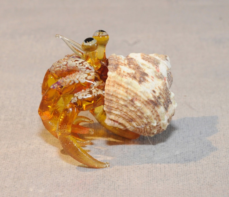 blown glass hermit crab