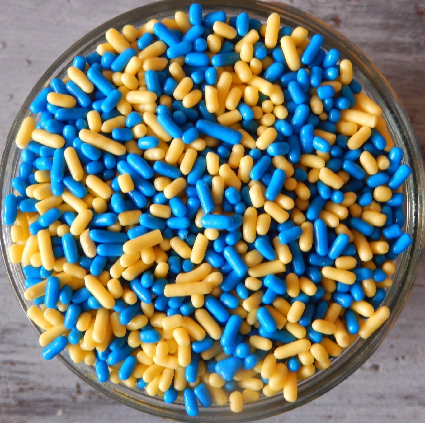 Sprinkles 6 oz Blue and Yellow Jimmies Mix for your Etsy