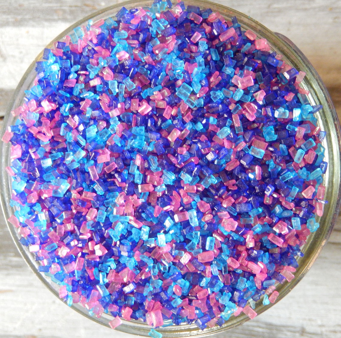 Sprinkles 6 oz Purple Pink and Blue shiny Sugar Crystals Etsy