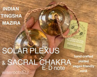 Címbalos Tingsha de Latão Indianos: Sinos para Meditação do Chakra Sacral