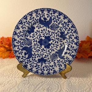 Japan Phoenix Bird Blue White - Etsy