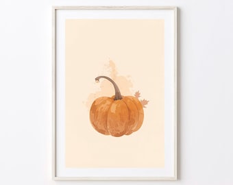 Pumpkin Wall Art: Rustic Fall Decor Printable (Digital Download)